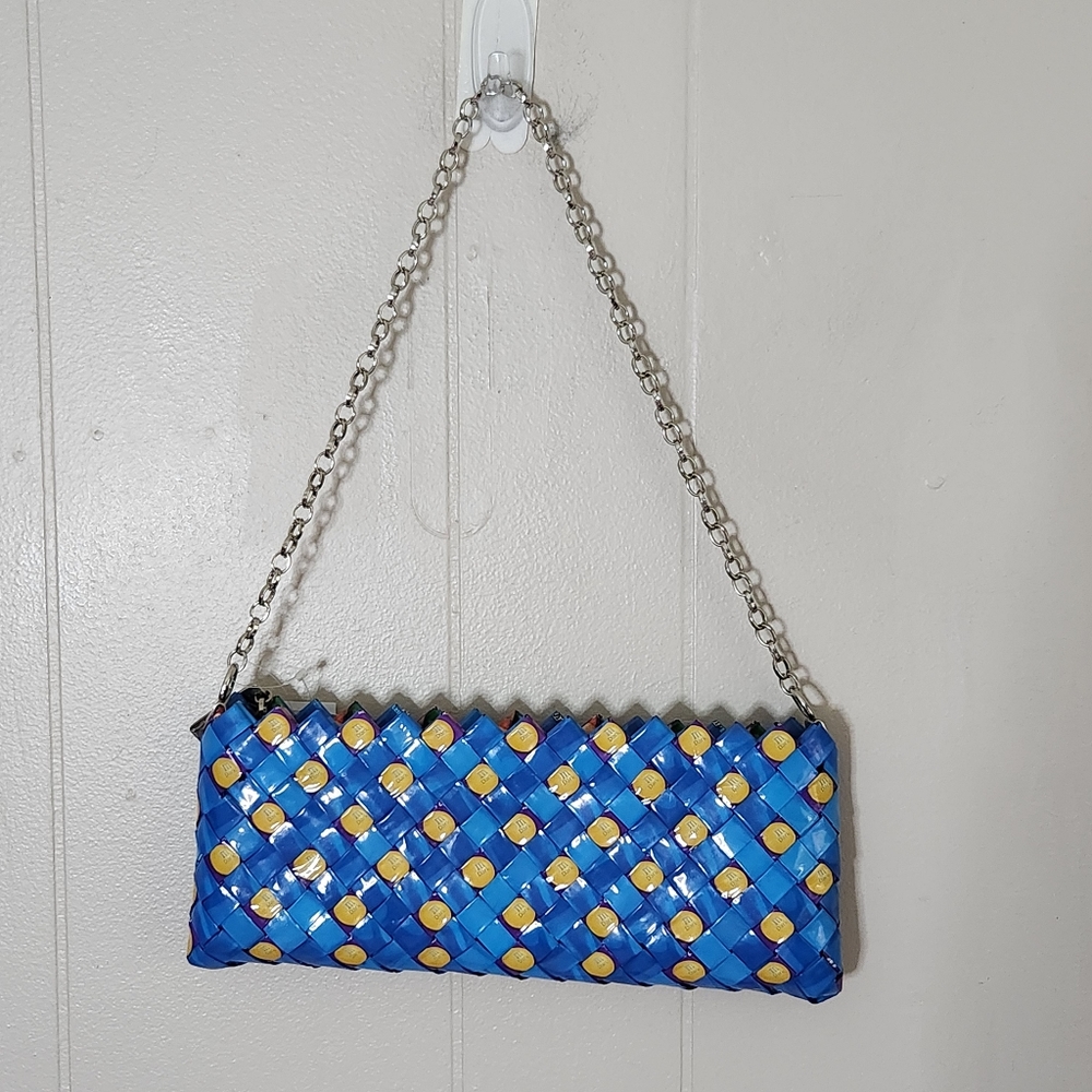 MITZ nwt blue M&M baguette purse small shoulder bag Y2K vibes